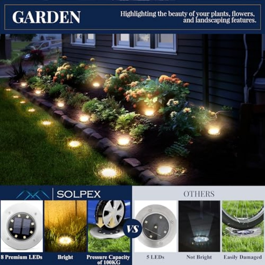 Solar Ground Lights Solar Ligh - Outdoor Lighting Garden 评论和价格