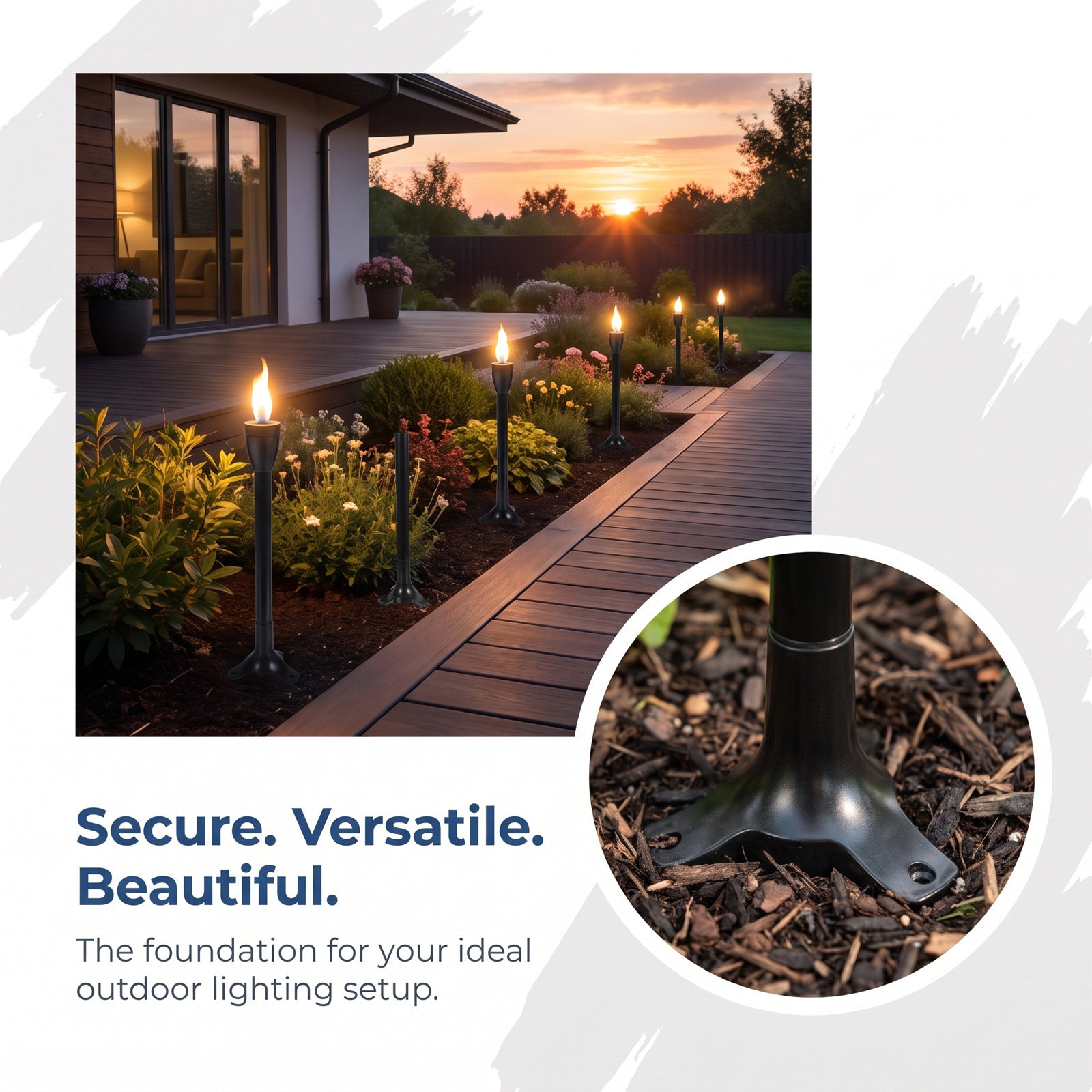 6Set Garden Torch Stake Replac - Outdoor Lighting Kits 评论和价格