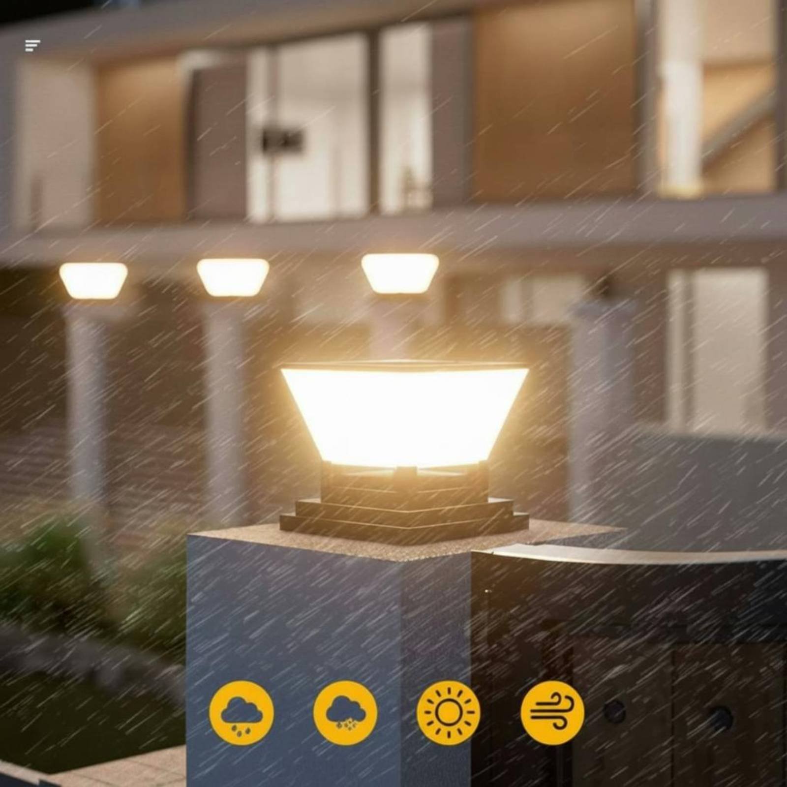 Solar Post Light Water Resista - Post Cap Light 评论和价格