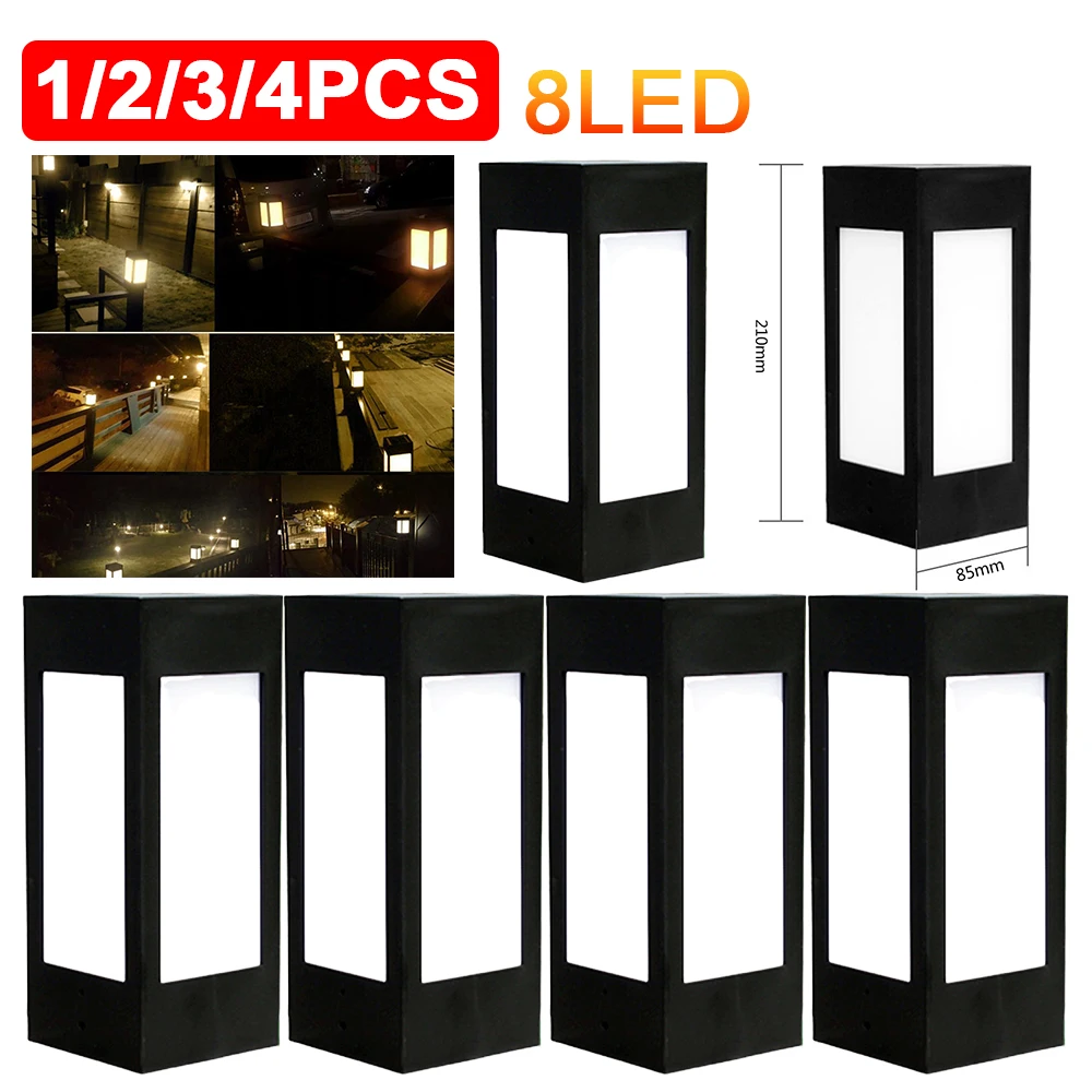 1-4PC Solar Fence Post LED Cap - Post Cap Light 评论和价格