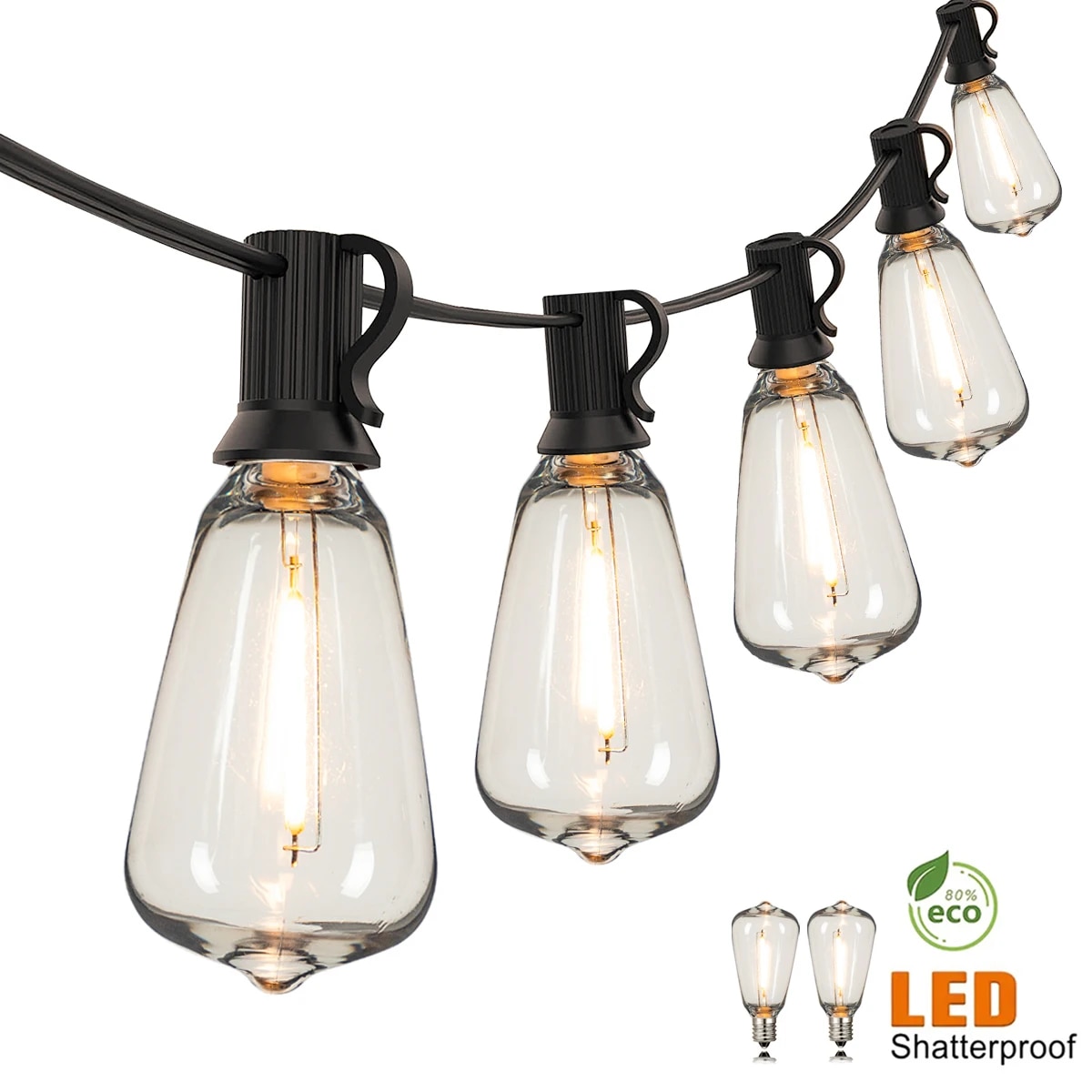 110V US Plug ST38 String Light - Outdoor Lighting Connectors 评论和价格